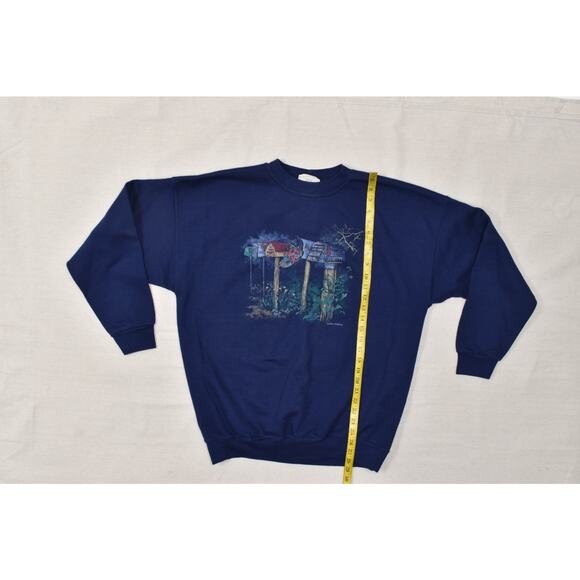 Northern Reflections Men's Vintage Crewneck Sweatshirt Blue Cabin Graphic XL - Picture 3 of 8